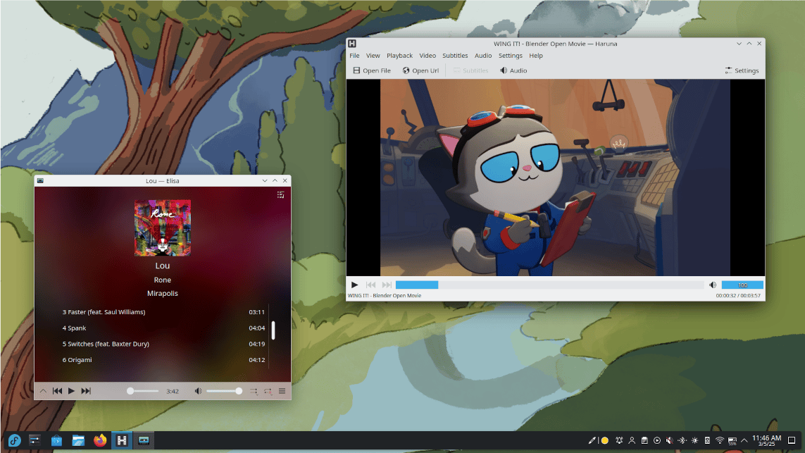 Plasma with some application running